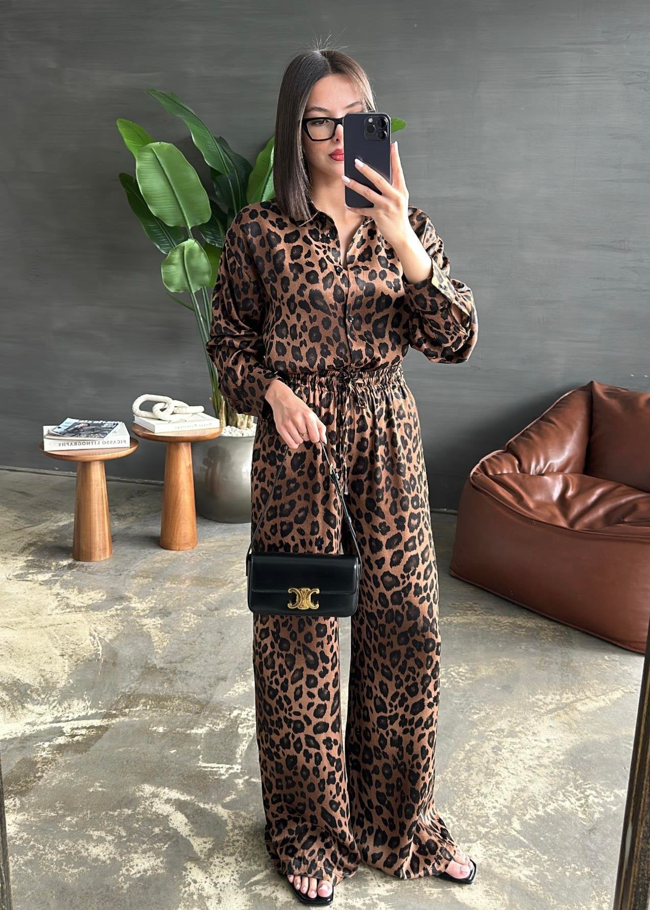 Leopar Premium Takım KAHVE
