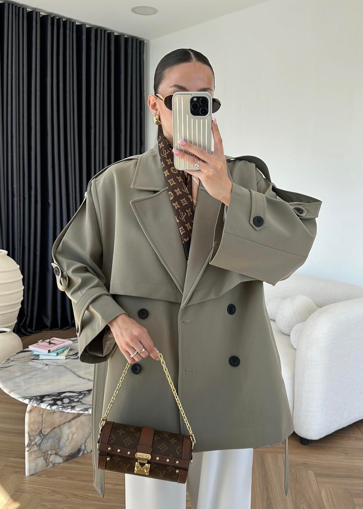 FORTİS Ara Boy Trençkot HAKİ